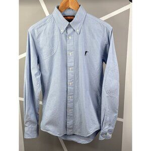Ball and Buck Hunters Shirt Mens S Blue Chambray Button Down Shooting Pad Hunt